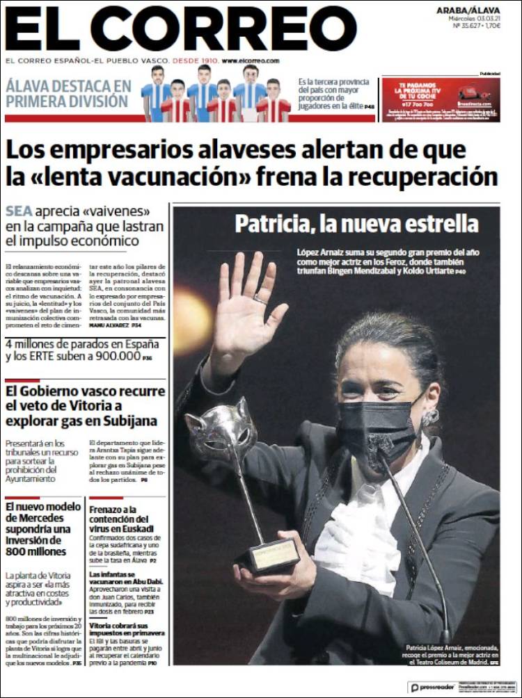 Portada de El Correo - Álava (Espa&ntilde;a)