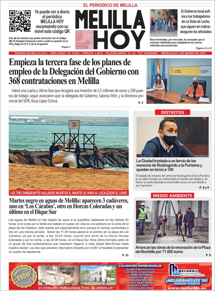 Portada de Melilla Hoy (Espa&ntilde;a)
