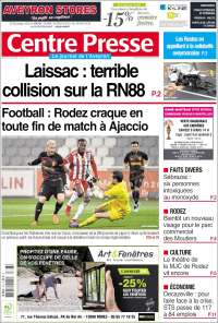 Portada de Centre Presse (Francia)