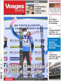 Portada de Vosges Matin (Francia)