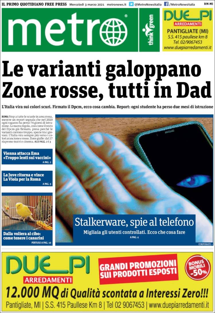 Portada de Metro - Milano (Italia)