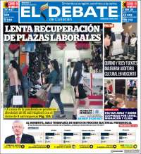 Portada de El Debate de Culiacán (M&eacute;xico)