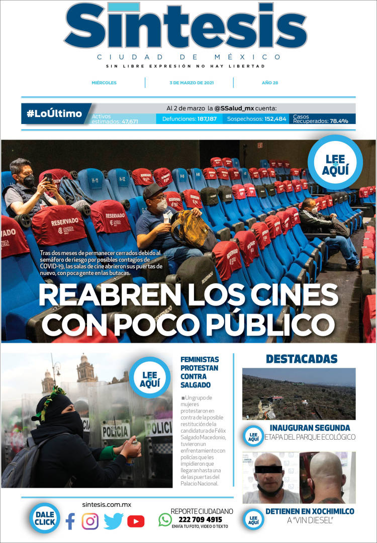 Portada de Síntesis Nacional (M&eacute;xico)