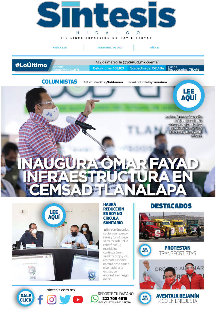 Portada de Sistesis - Hidalgo (M&eacute;xico)