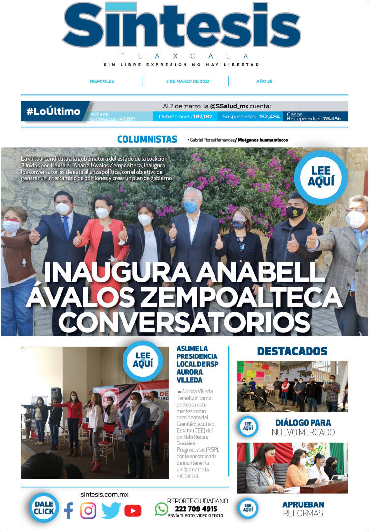 Portada de Síntesis de Tlaxcala (M&eacute;xico)