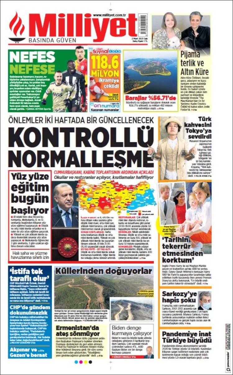Portada de Milliyet (Turqu&iacute;a)