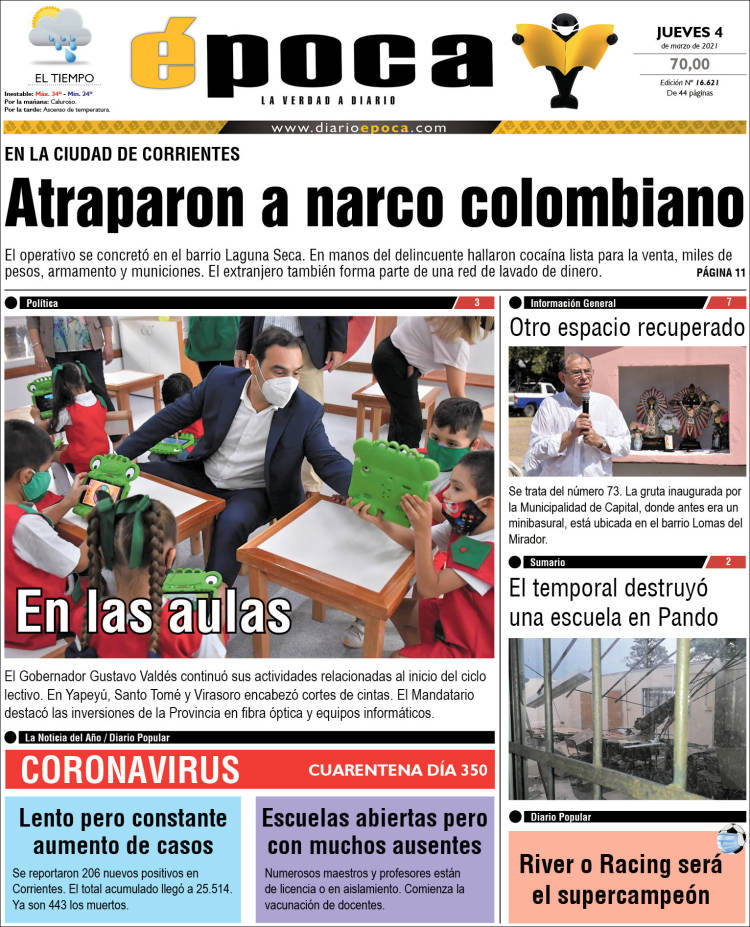 Portada de Diario Época (Argentina)