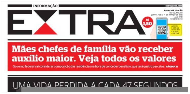 Portada de Extra (Brésil)