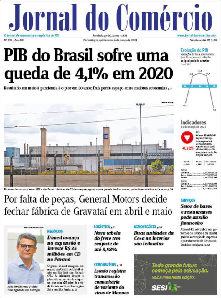 Portada de Jornal do Comércio (Brasil)