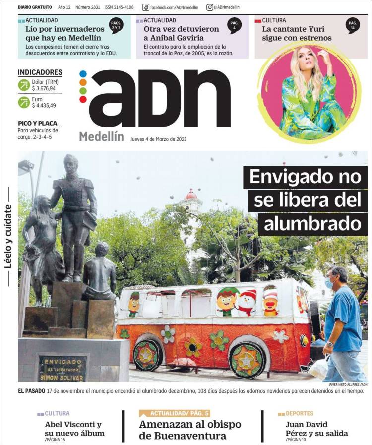 Portada de ADN - Medellín (Colombia)