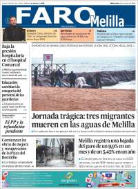 Portada de El Faro de Melilla (España)