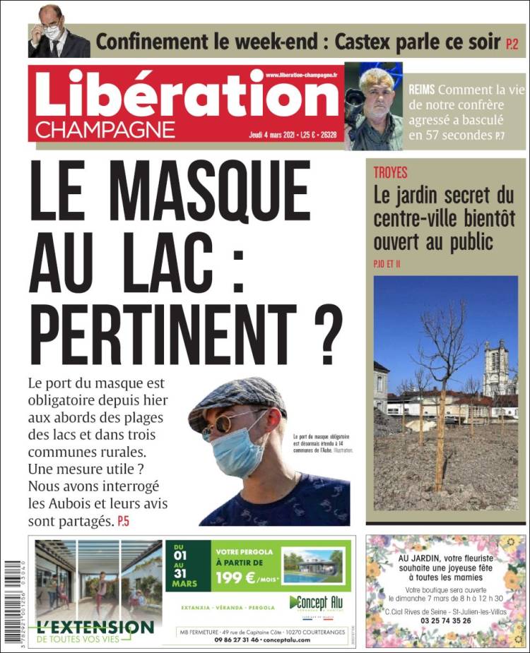 Portada de Libération Champagne (Francia)