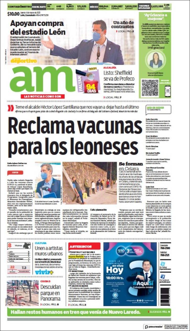 Portada de Al Día A.M. (México)