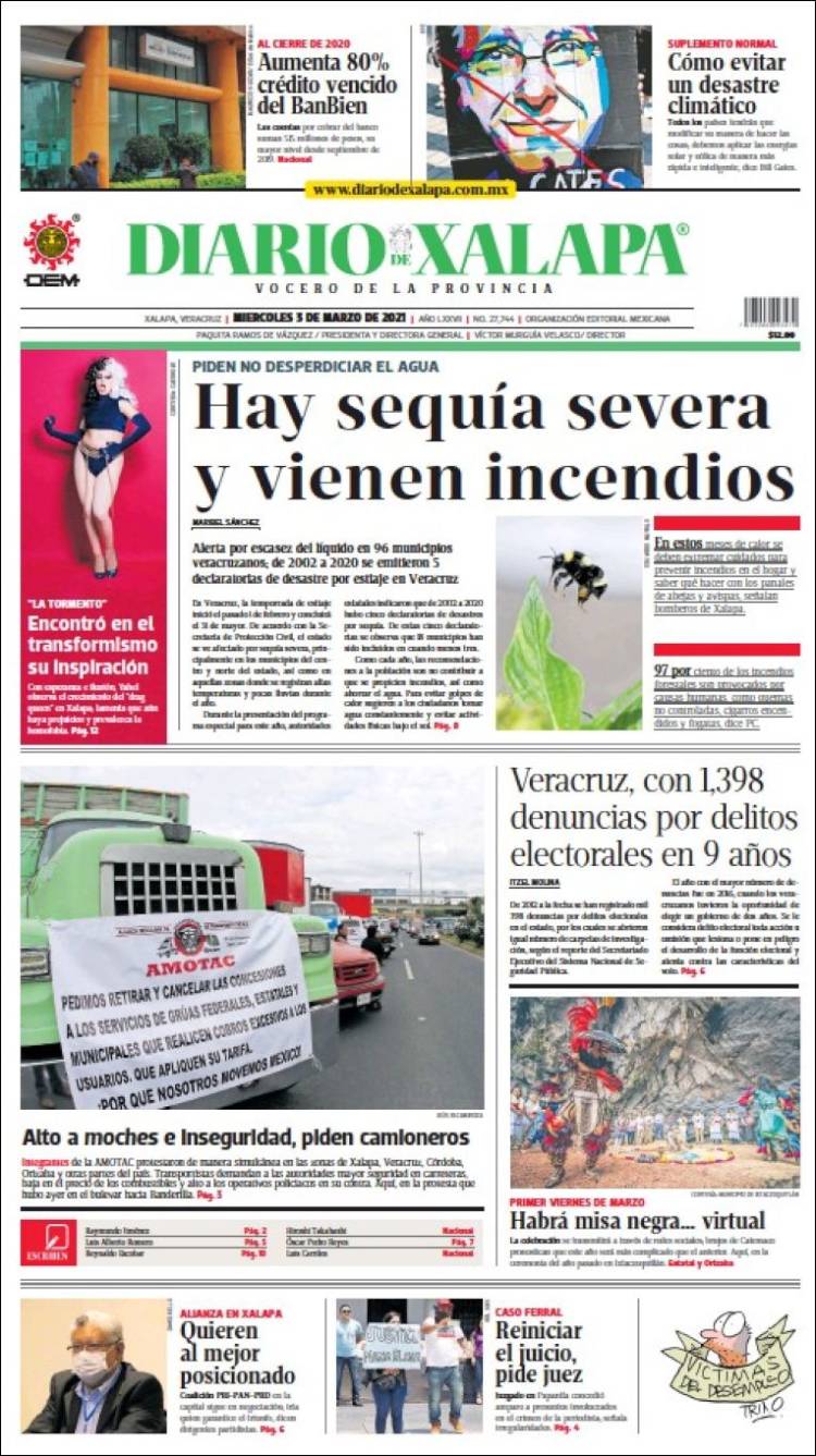 Portada de Diario de Xalapa (Mexico)