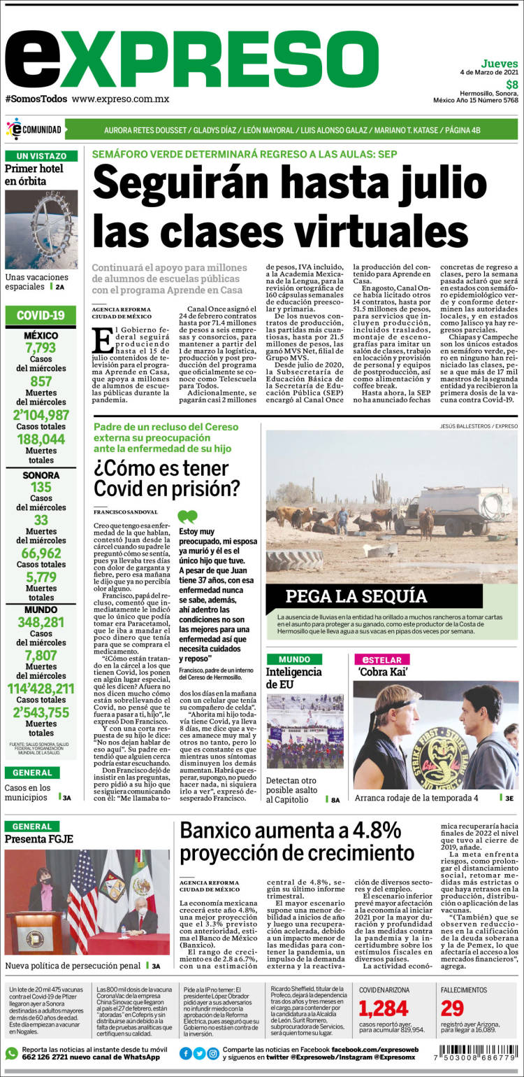 Portada de Expreso (Mexico)