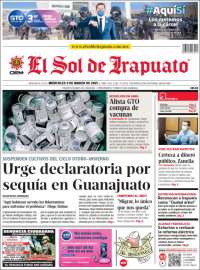 Portada de El Sol de Irapuato (México)