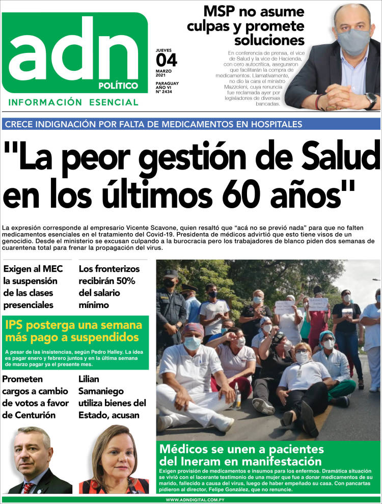 Portada de ADN Paraguayo (Paraguay)