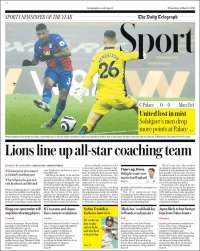 Portada de Telegraph Sport (Reino Unido)