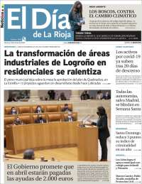 Portada de El Día de La Rioja (España)