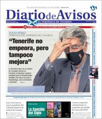 Portada de Diarios de Avisos (España)