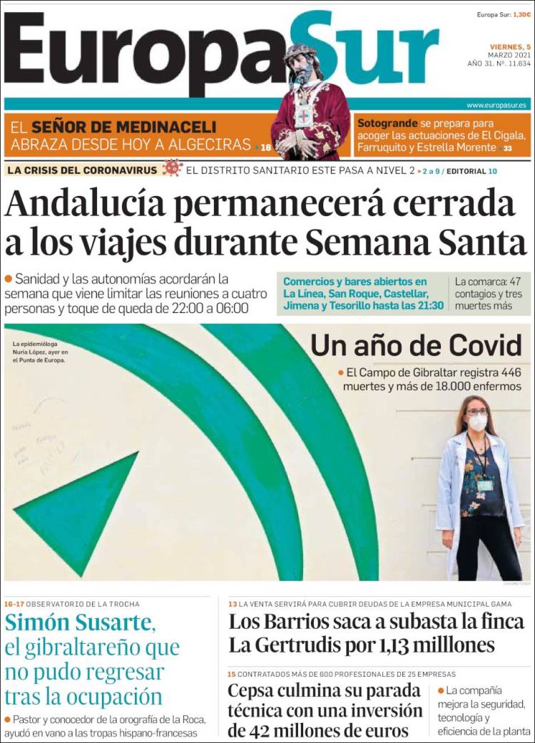 Portada de Europa Sur (España)