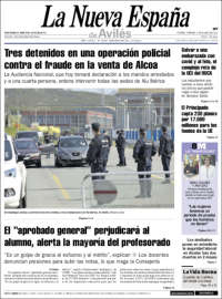 Portada de La Nueva España - Avilés (Espagne)