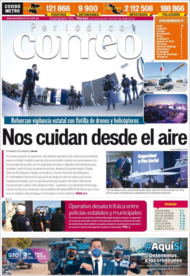 Portada de Correo - El diario del Estado de Guanajuato (México)