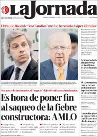 Portada de La Jornada (Mexique)