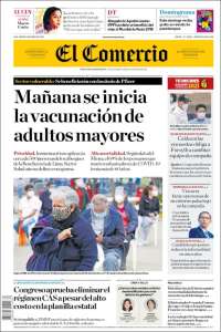 Portada de El Comercio (Peru)