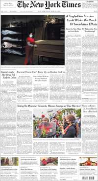 Portada de New York Times (USA)