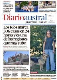 Portada de El Diario Austral de Valdivia (Chile)