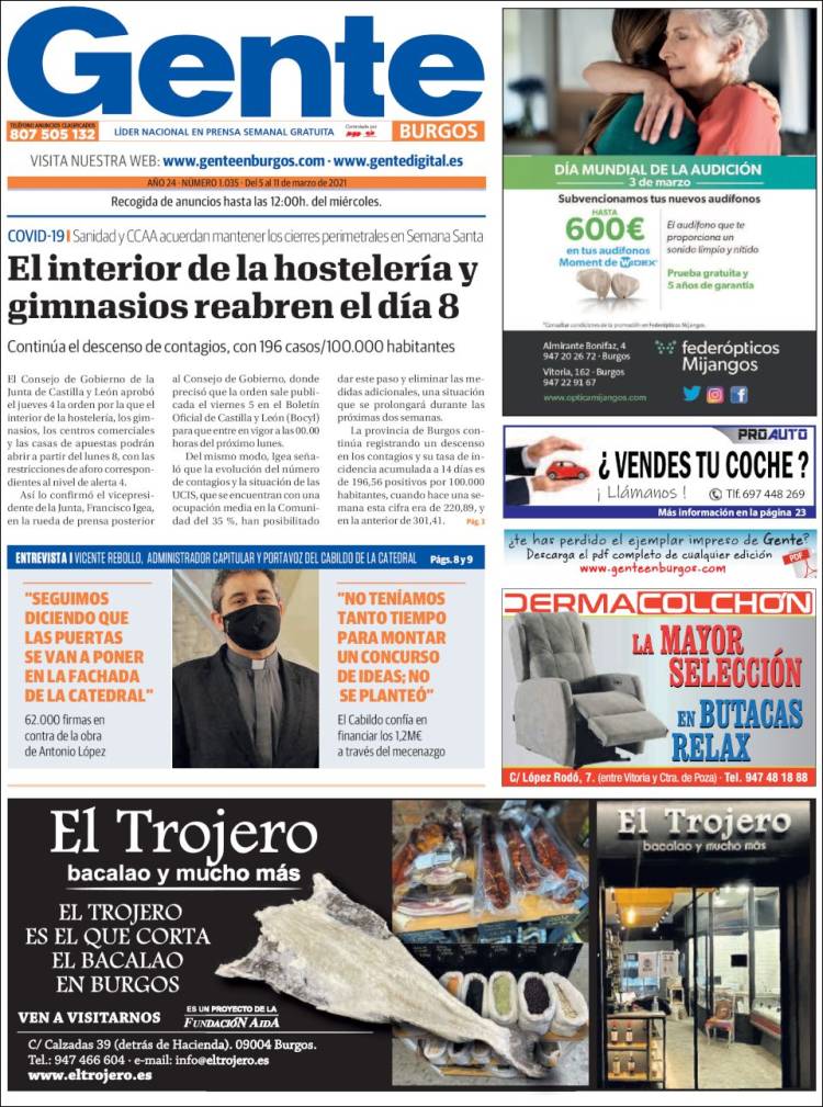 Portada de Gente en Burgos (España)