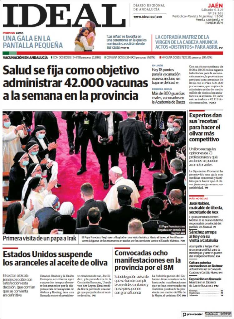 Portada de El Ideal de Jaén (España)