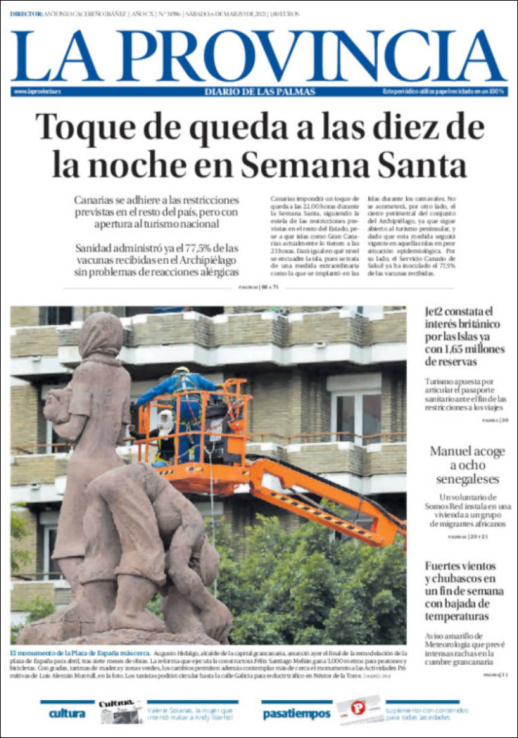 Portada de La Provincia (España)