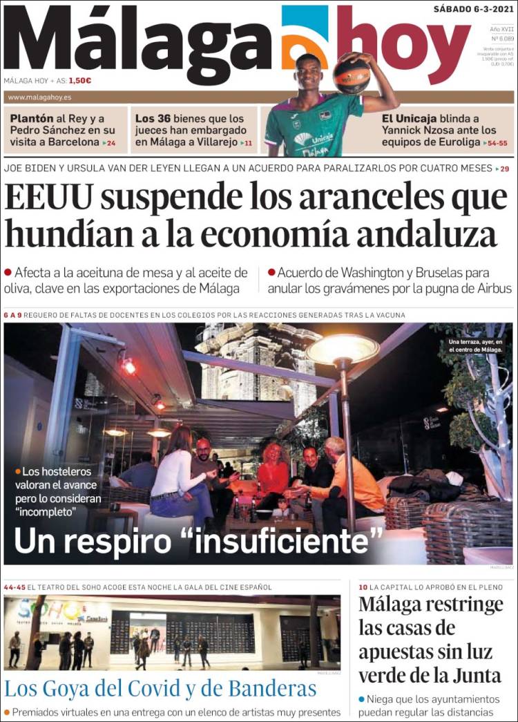 Portada de Málaga Hoy (España)