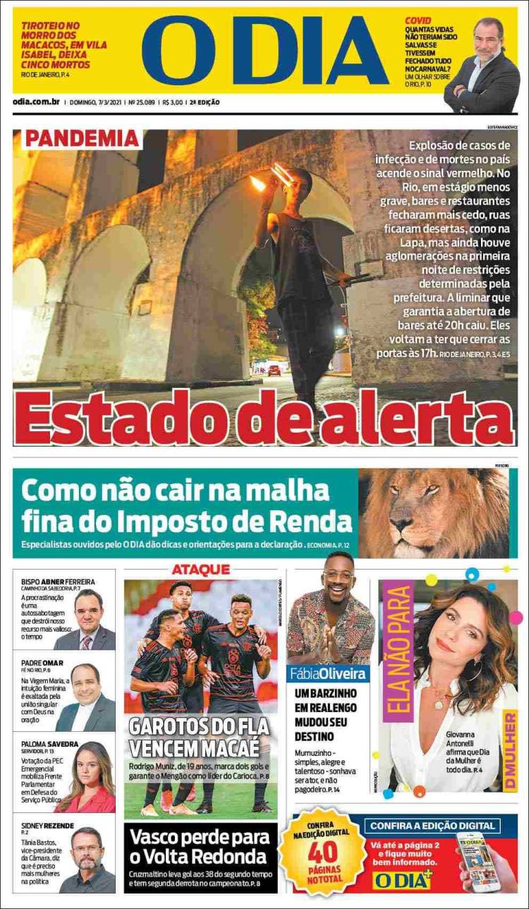 Portada de O Dia (Brasil)