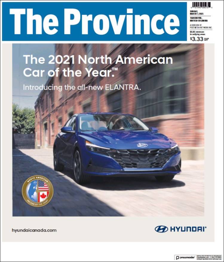 Portada de The Province (Canadá)