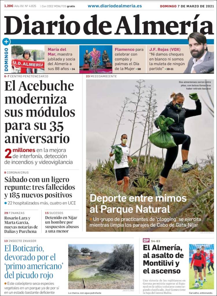 Portada de Diario de Almería (España)