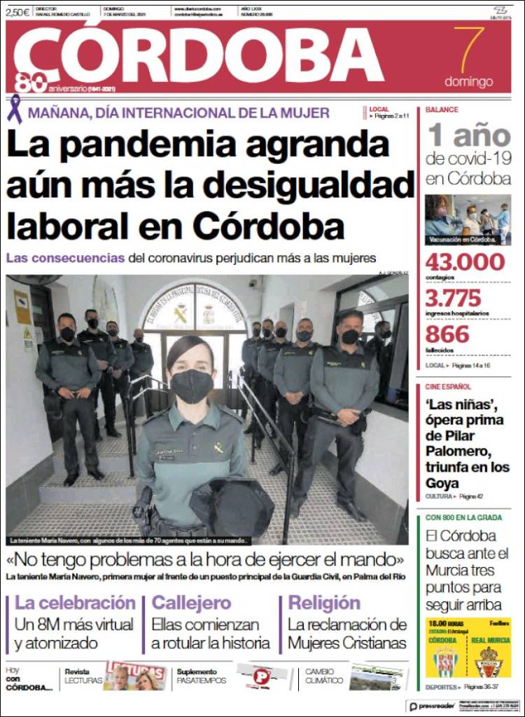 Portada de Diario de Córdoba (España)