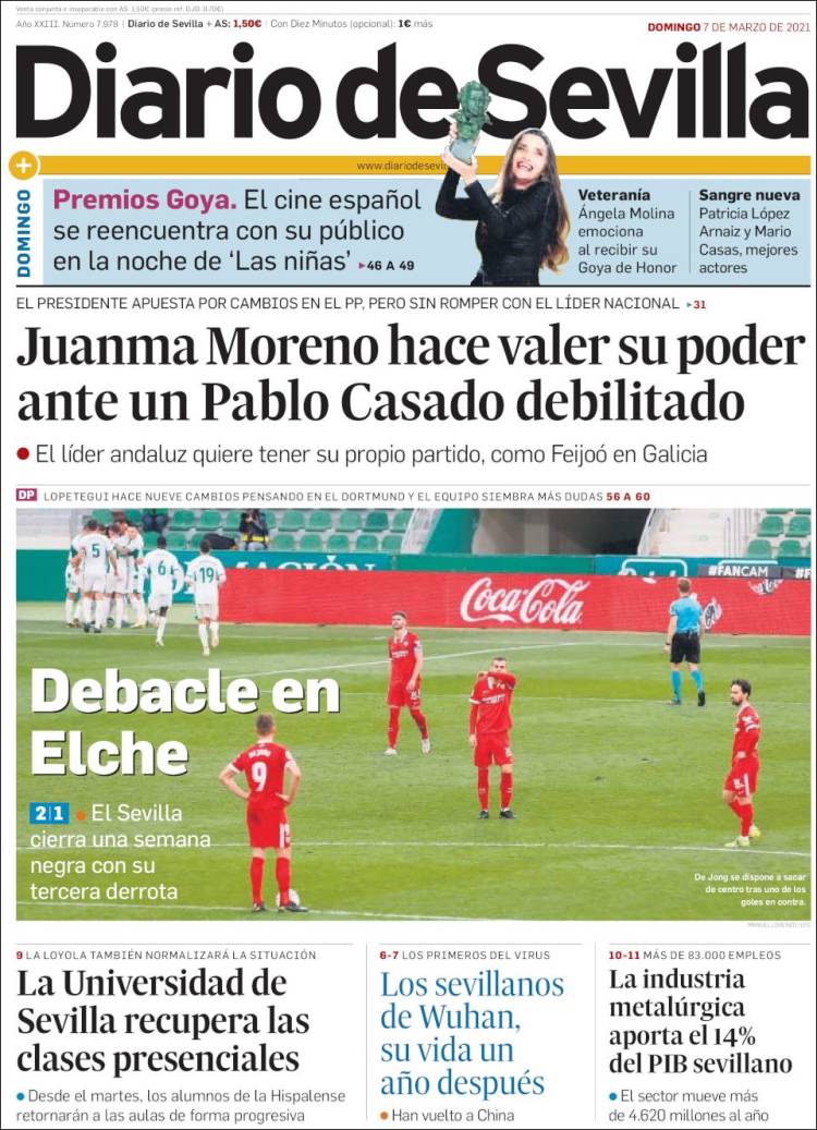 Portada de Diario de Sevilla (España)