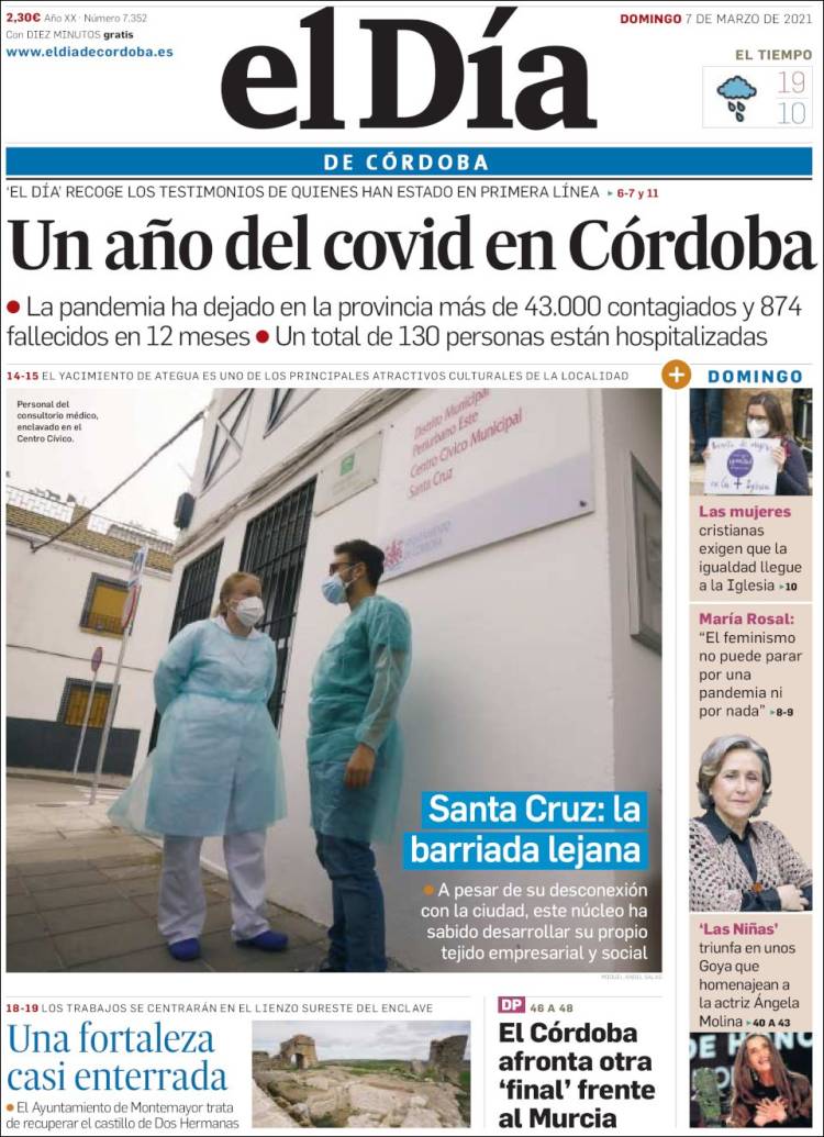 Portada de El Día de Córdoba (España)