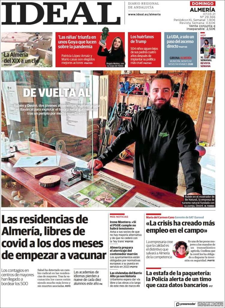 Portada de Ideal Almeria (España)