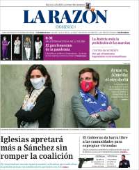 Portada de La Razón (España)