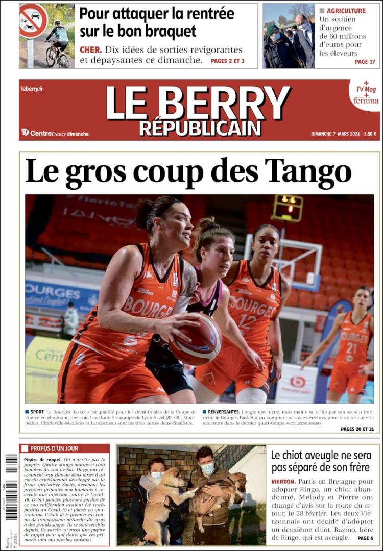 Portada de Berry Republicain (Francia)