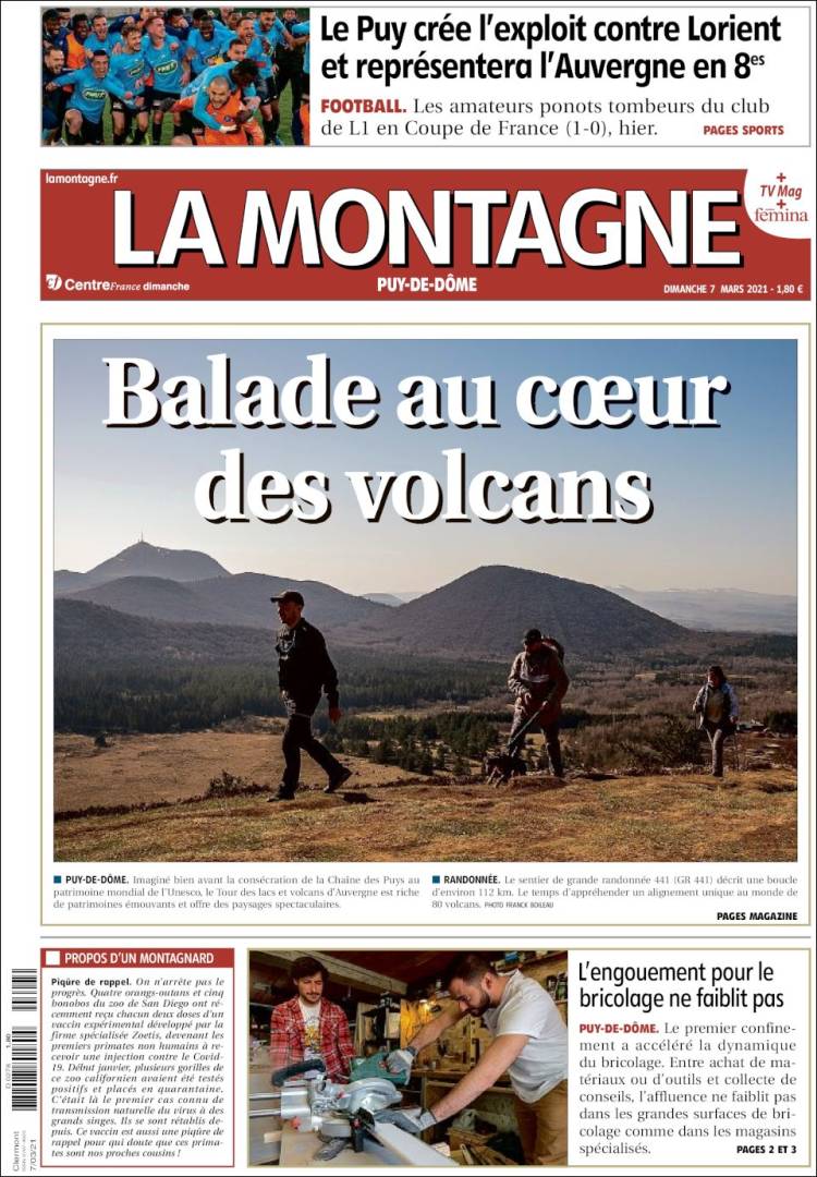 Portada de La Montagne (Francia)