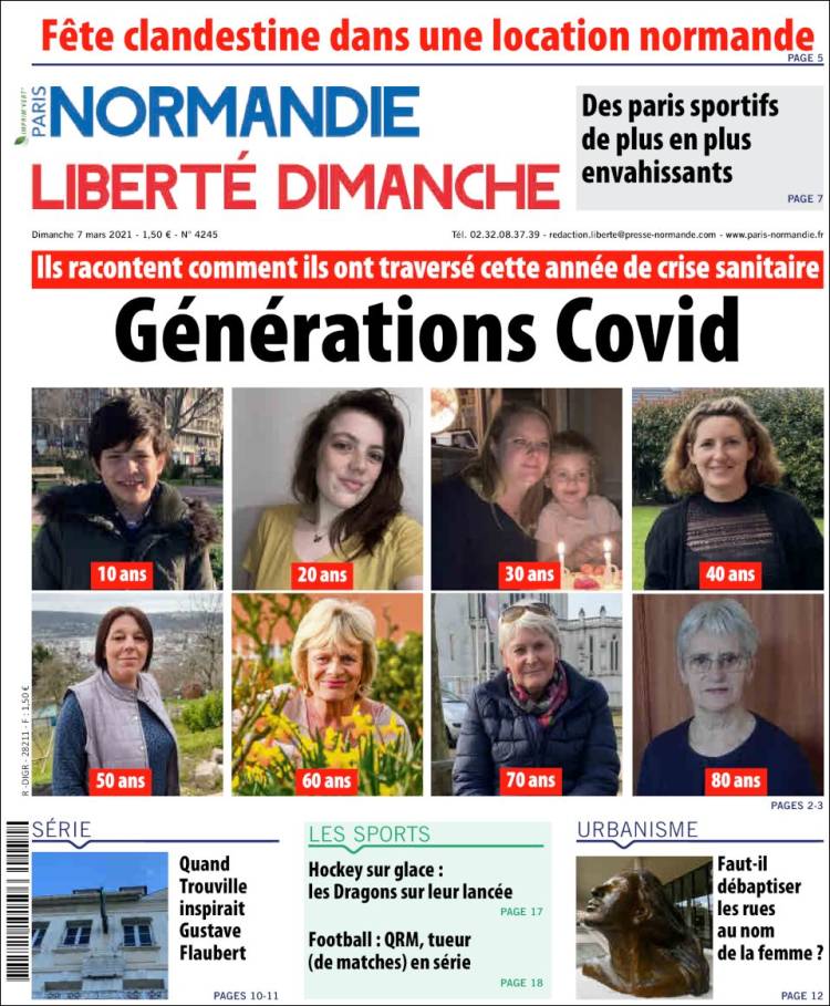 Portada de Paris Normandie (Francia)