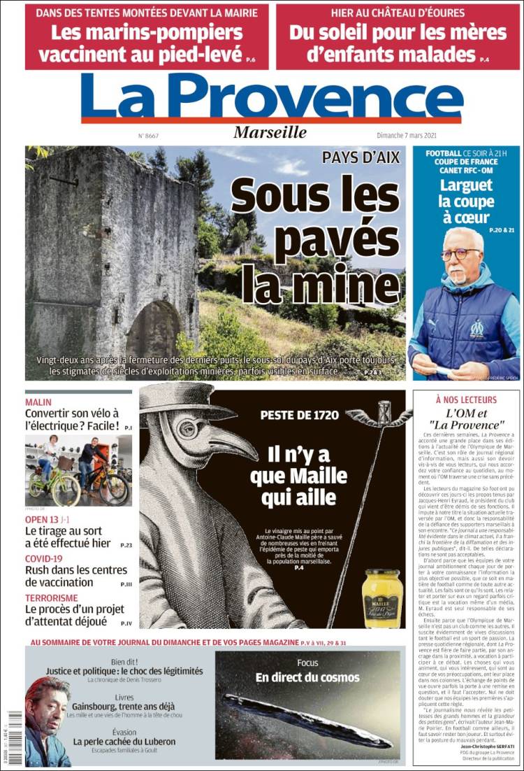 Portada de La Provence (Francia)