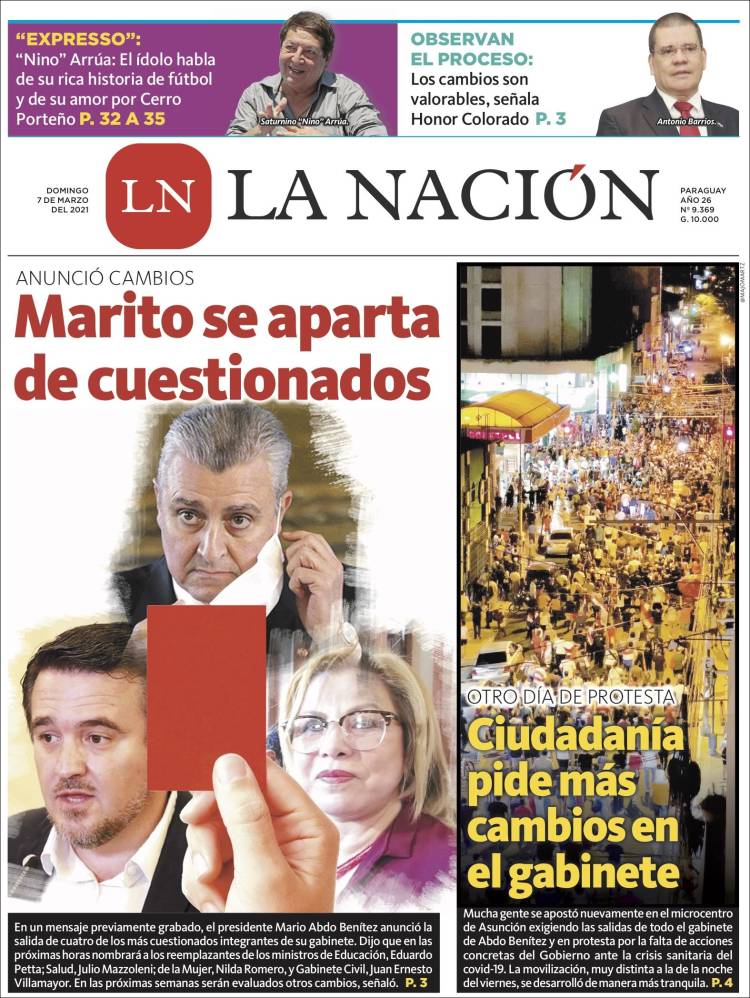 Portada de La Nación (Paraguay)