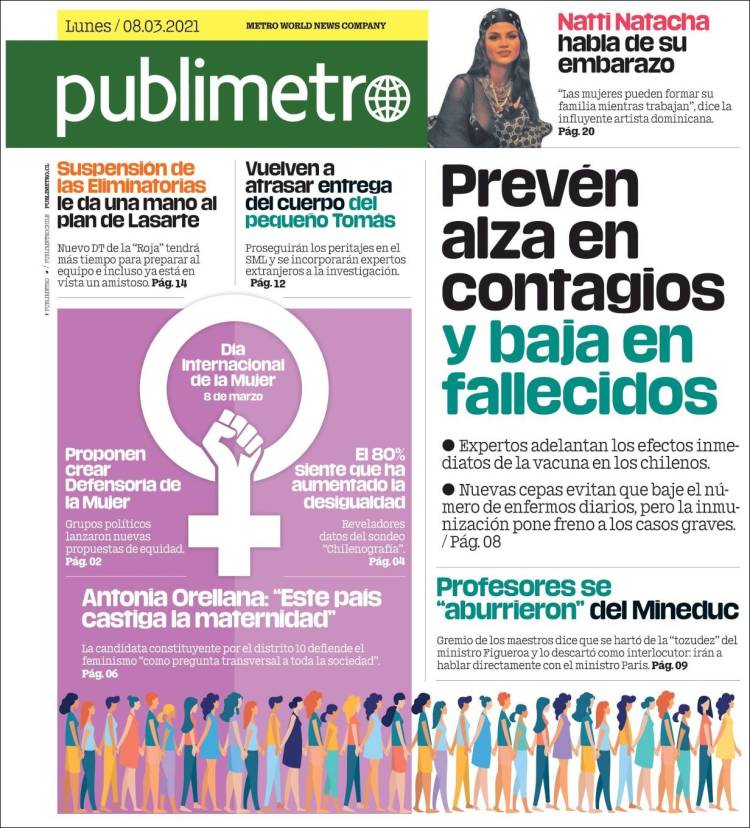Portada de Publimetro (Chile)