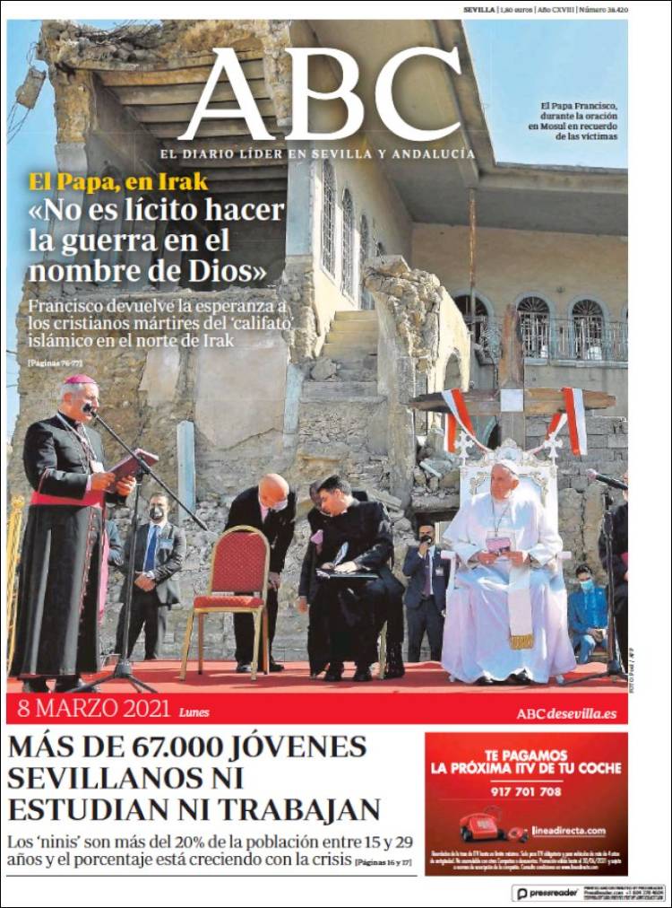 Portada de ABC - Sevilla (España)